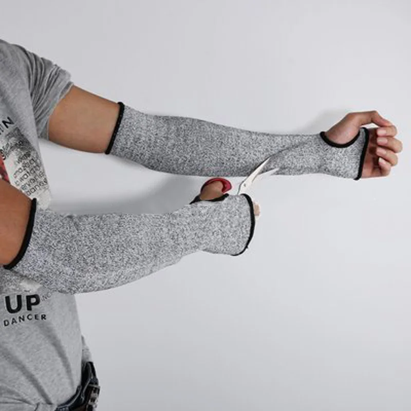 Новый серый безопасности Cut термостойкие рукава Защита руки Защитная повязка на руку перчатки на рабочем месте защиты безопасности
