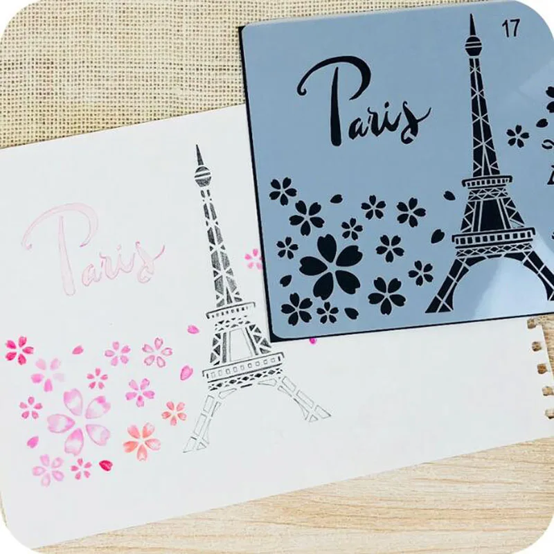 Acheter Pochoirs Pour Peinture Modèle Règle Papeterie Plante Fleur Pochoirs Pour Bricolage Scrapbooking Ajouré Dentelle Dessin Pochoir Règle
