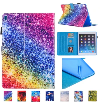 

Beach Case For Apple iPad Pro 10.5 2017 A1701 Smart Case Cover Funda Tablet Fashion Cute crystal PU Leather Stand Shell