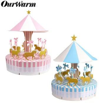 

OurWarm Unique Carousel Candy Box for Unicorn Party Gift Birthday Party Decorations Wedding Favors and Gifts Souvenir for Guests