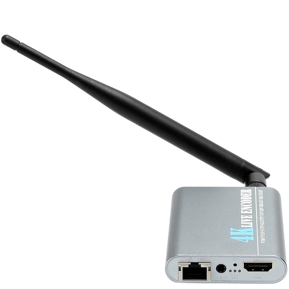 Беспроводной HEVC H.265 H.264 4K Ultra HD HDMI видео потоковое кодирование Wi-Fi RTSP UDP RTMP кодировщик IPTV поддержка записи видео