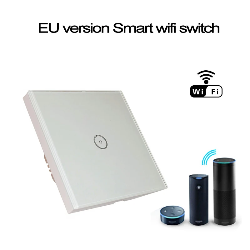 EU Version WIFI Wall touch Switch 1gang smart remote control by phone APP turn on/off Touch Light compatible with Amazon | Освещение