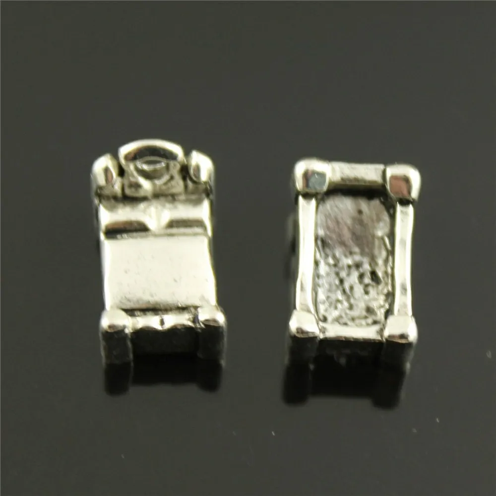 3pcs Charm 3D Bed 3D Bed Pendant Charms For Jewelry Making Antique Silver 3D Bed Charms 8x13mm