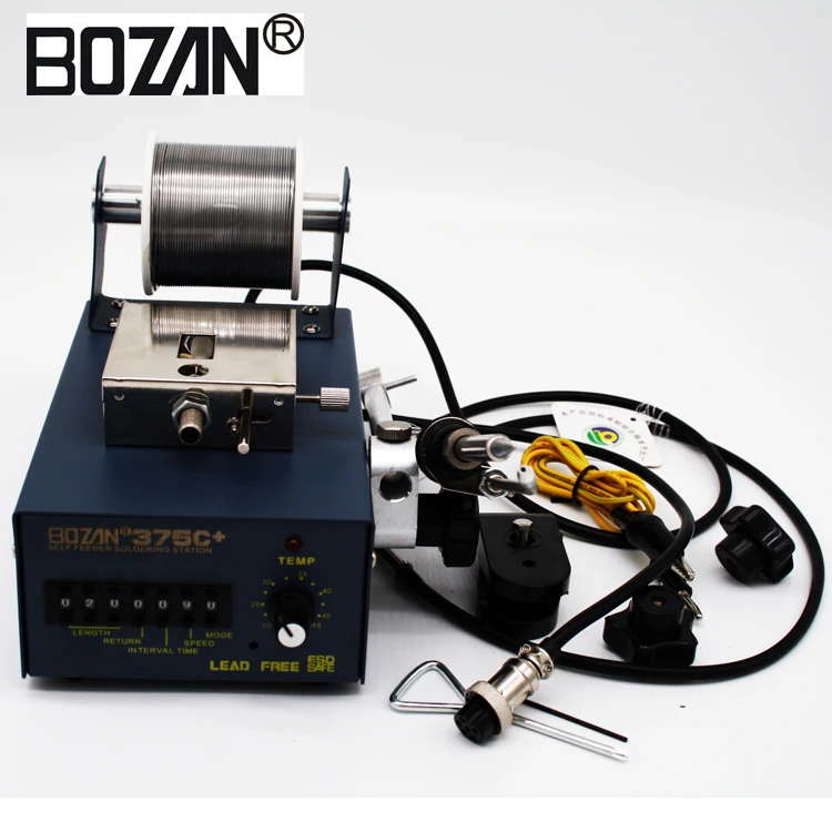 BOZAN375C+ автоматический паяльник провод подачи педаль паяльная станция машина подающий валик для сварки электронный продукт сварки 220 В