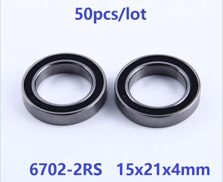 50 шт./лот 6702RS 6702-2RS 6702 шариковый подшипник 15*21*4 мм глубокий шаровой 15x21x4 RS 2RS |
