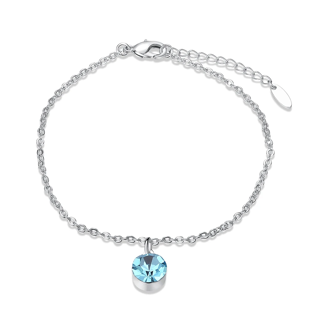 

Romad Bracelet Blue Crystal Anklet Women Anklets Foot Chain Trendy Fashion Charms Summer Beach Foot Jewelry Anklets For Women Z4