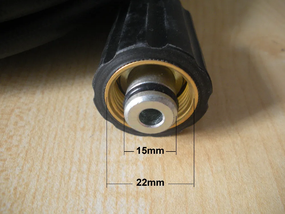 Шланг для мойки автомобиля 5 м M22* 1,5*15 мм 400Bar 5800PSI, шланг для мойки высокого давления распылитель воды, диаметр сердечника 15 мм