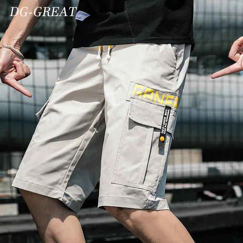 Летние новые мужские шорты Карго цвета Slim Fit Мужские мыть винтажные короткие модные высококачественные хип хоп одежда мужские брюки