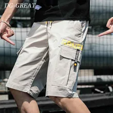 Летние новые мужские шорты Карго цвета Slim Fit Мужские мыть винтажные короткие модные высококачественные хип хоп одежда мужские брюки