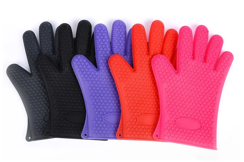 100pcs/ lot Heat Resistant Silicone Kitchen Oven Glove Cooking Mittscooking mittskitchen oven