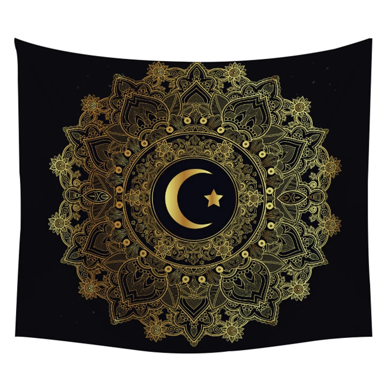 Хиппи Мандала солнце гобелен одеяло Луна слон индийский настенный гобелен индийское украшение счастливая рука гобелен настенный - Цвет: GT16-5