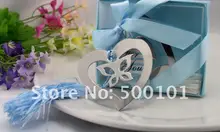 800PCS LOT wedding favor party lovely butterfly in heart metal bookmark baby gift book mark with