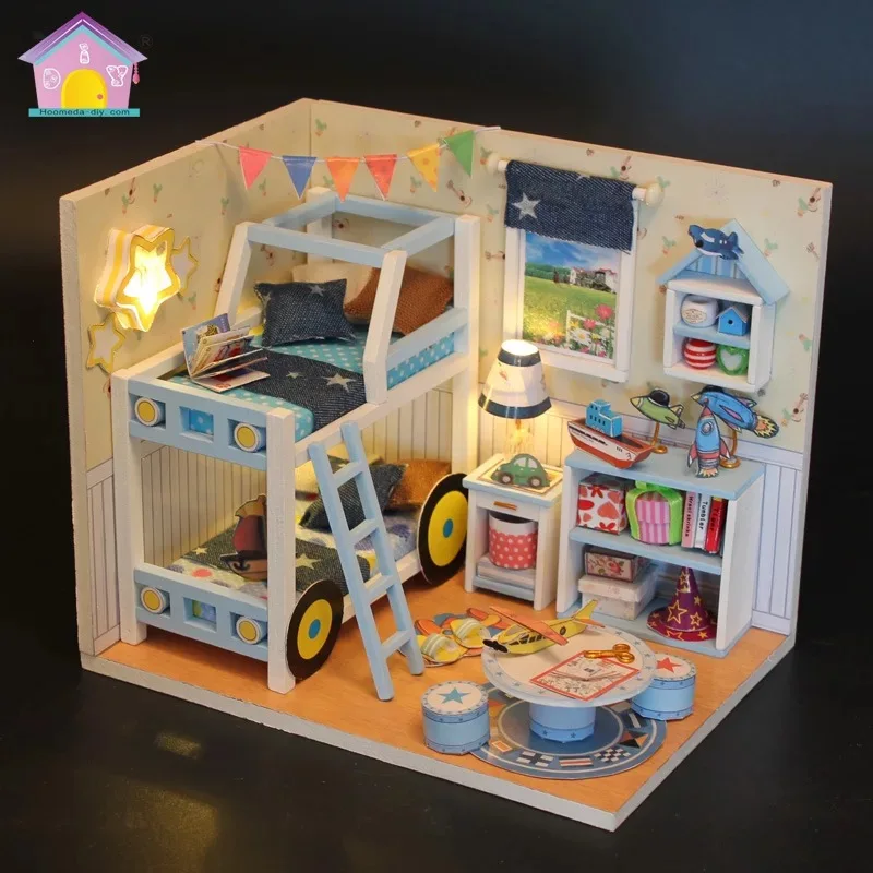  1Pcs DIY LOL dolls with bedroom and Furniture Chair Bed table window house toys and so on Original 