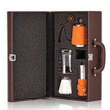 Ручной удар кофе комплект кастрюль капельная капсула тонкий горшок шлифовальный станок Подарочная коробка кофейное оборудование