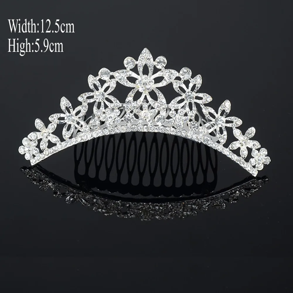 Bridal Wedding Crystal Rhinestone Hair Headband Crown Comb Tiara Prom Pageant