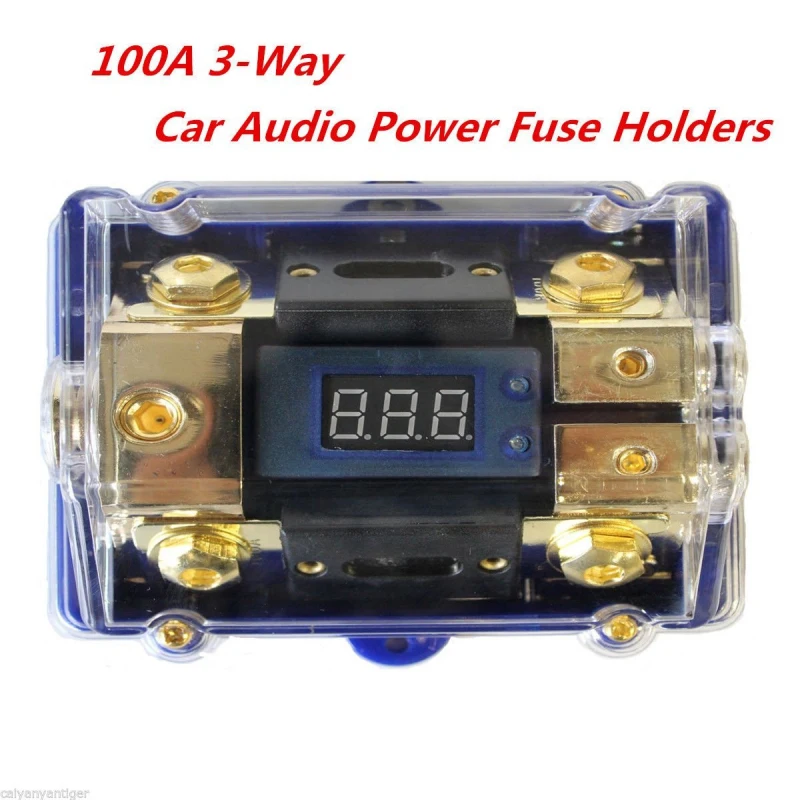 3 Way Car Audio Power Fuse Holder Stereo Distribution ... car fuse distribution box 