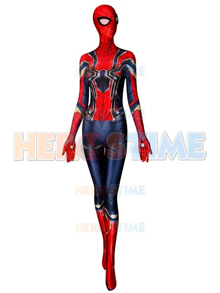 Женский костюм Человека паука высокого качества Железный Паук MCU V3 Человек паук