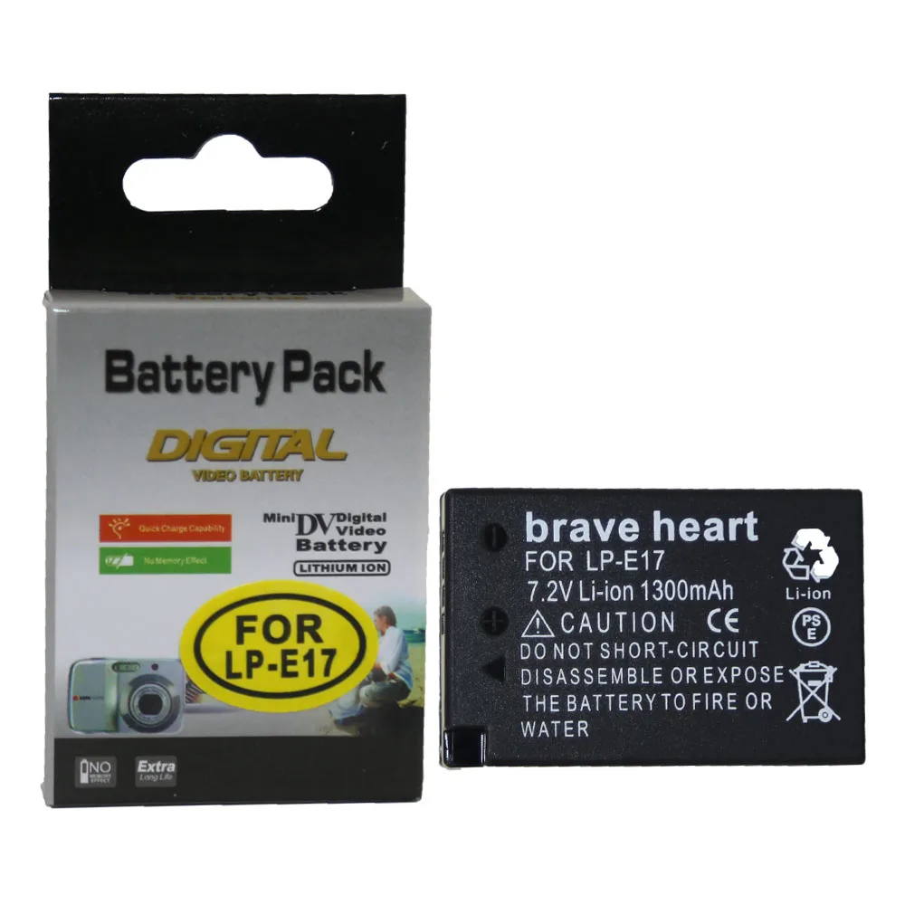 1pcs 1300 mAh bateria LP E17 LP E17 LPE17 battery for Canon EOS Rebel
