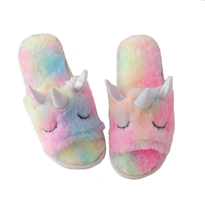 unicorn slippers rainbow
