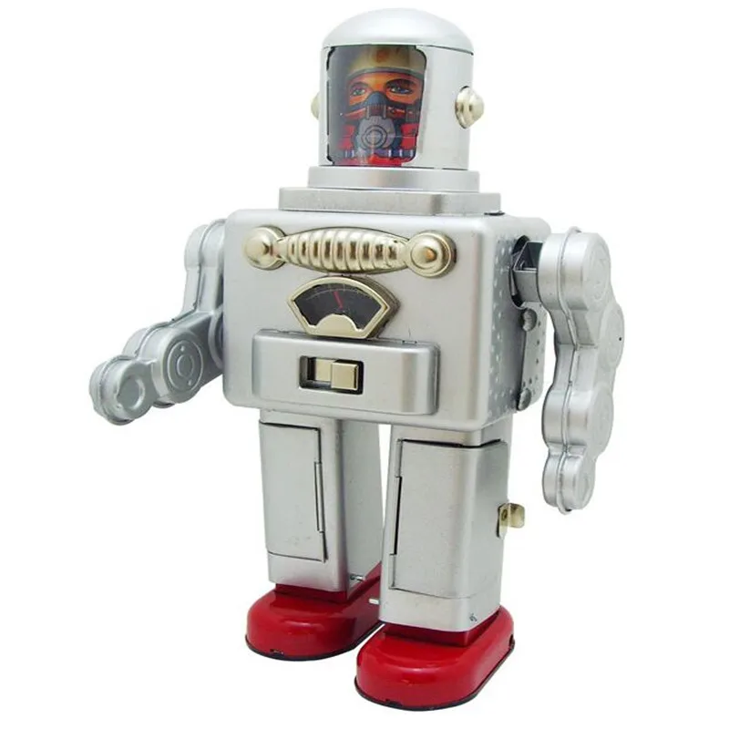

Vintage Retro Collection Tin toys Children Metal Wind up Auto Space Robot Handmade Iron Mechanical Astro Boy Electric astronaut
