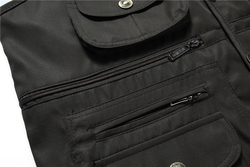 Летняя тонкая жилетка на пуговицах с множеством карманов для мужчин, Классическая Высококачественная верхняя одежда черного и зеленого цвета, куртка без рукавов для работы фотографа