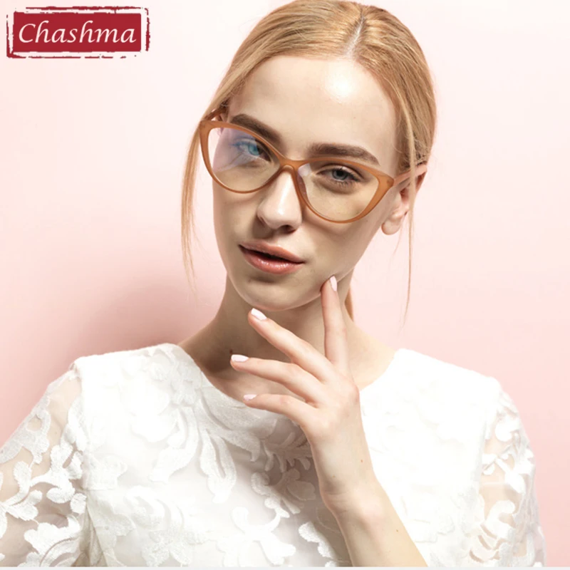 Очки Chashma TR 90 качественные и модные кошачьи глаза стильные большие оптические
