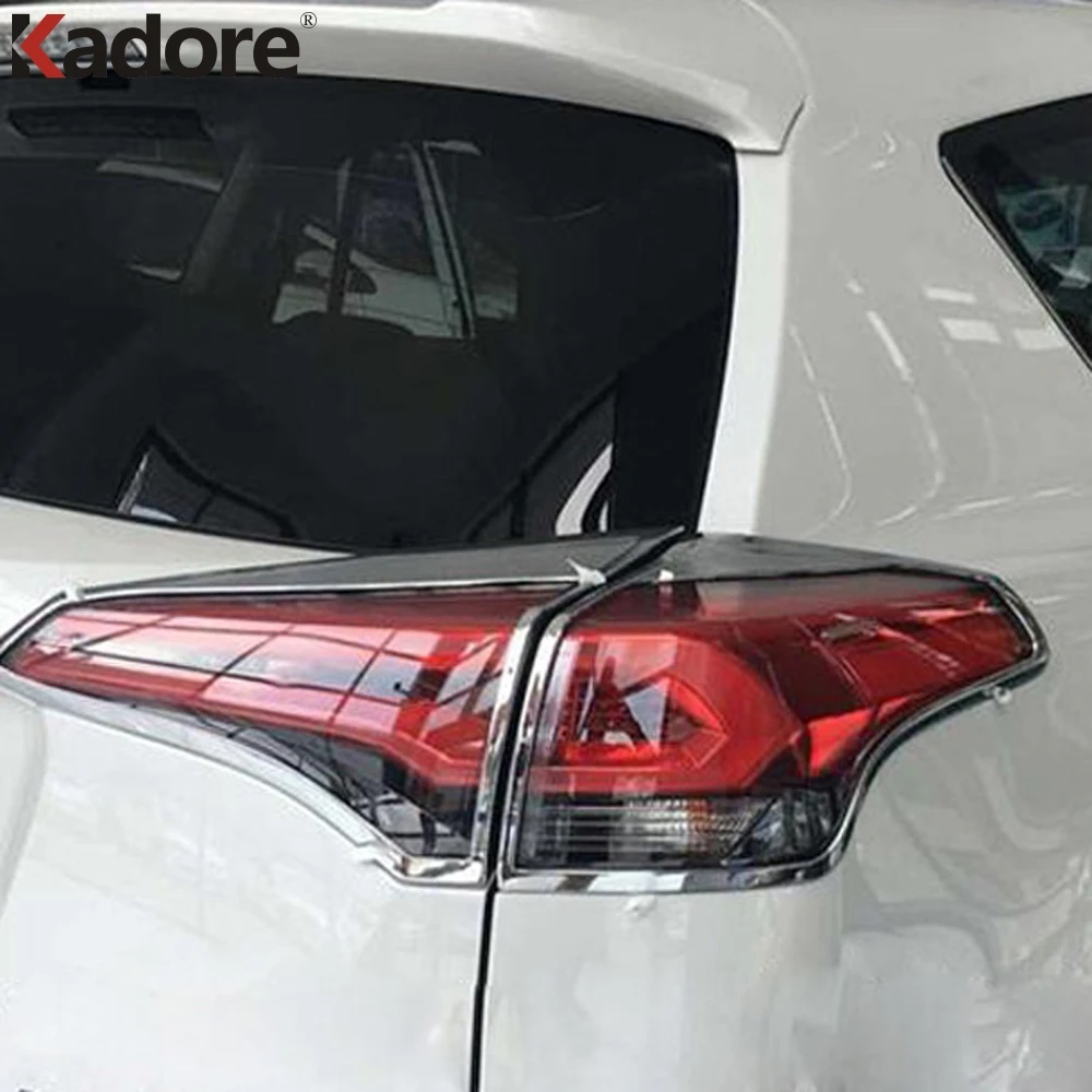For Toyota RAV4 RAV 4 2016 2017 ABS Chrome Rear Tail Light Lamp