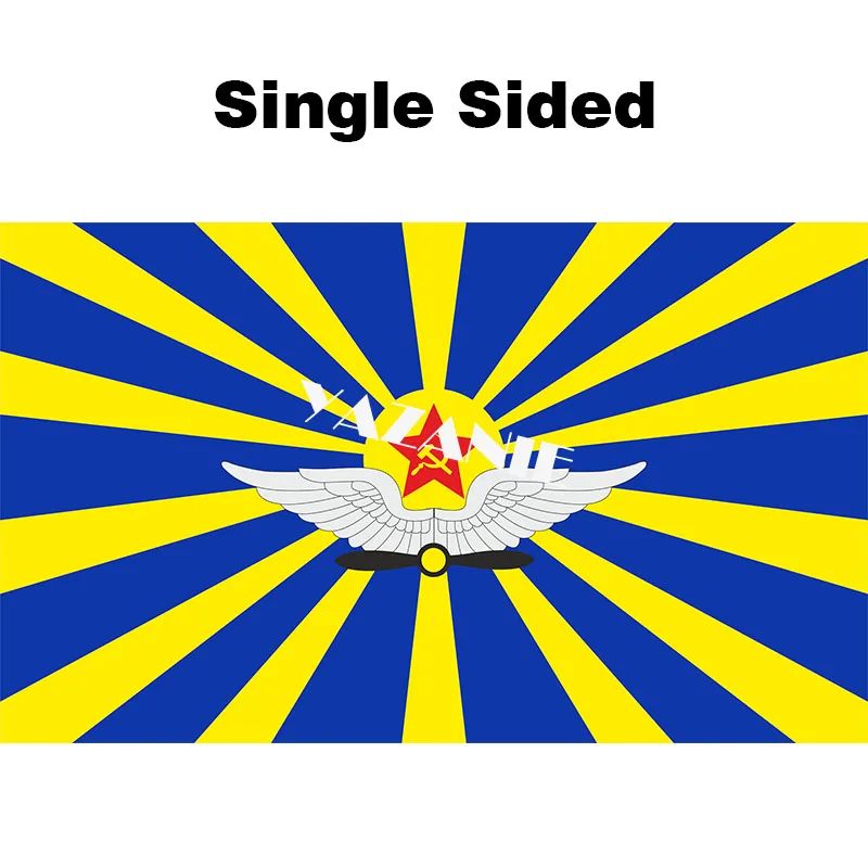 YAZANIE любой размер двусторонний русский, СССР флаг силы воздуха СССР День Победы Национальный день армии Военный флаг - Цвет: Single Sided