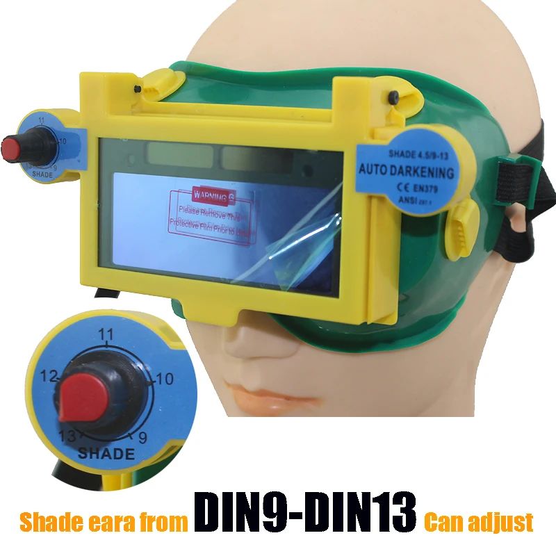 

DIN9-DIN13 DARK SHADE Solar Auto Darkening Cool Eyes Mask Welding Helmet Mask Eyeshade/Patch/Goggles for Welder When In Summer