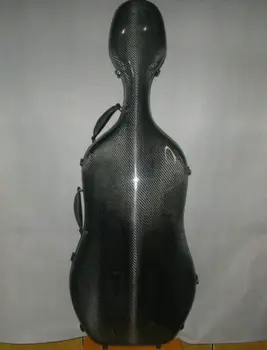 

strong real carbon fiber cello case 4/4.light weight with wheels