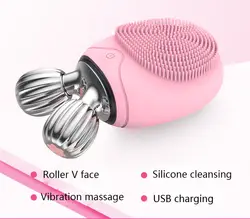 Большой универсальный домашнего использования водостойкие лица cleasing силиконовый ролик аппарат для косметического массажа