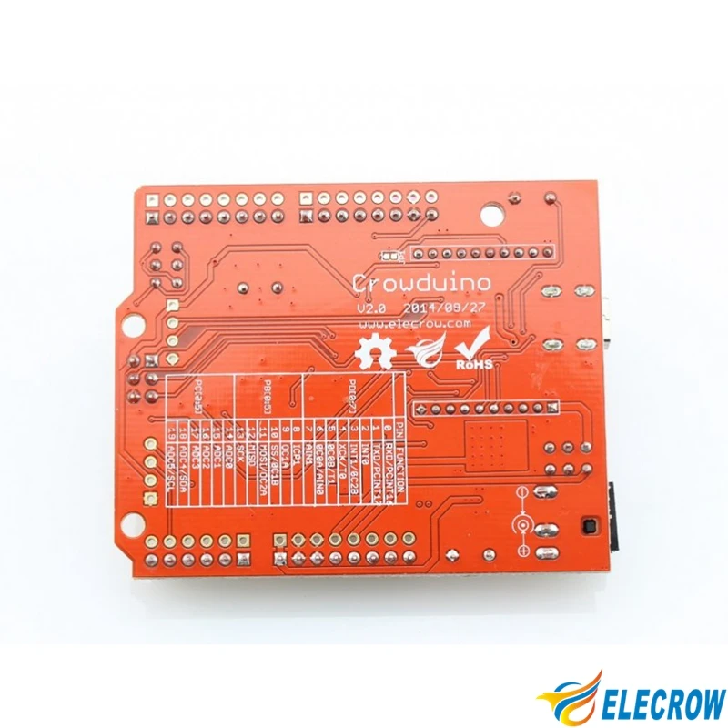 Elerow Crowduino с ATMega 328 V1.1 для Arduino совместимый микроконтроллер автоматическим