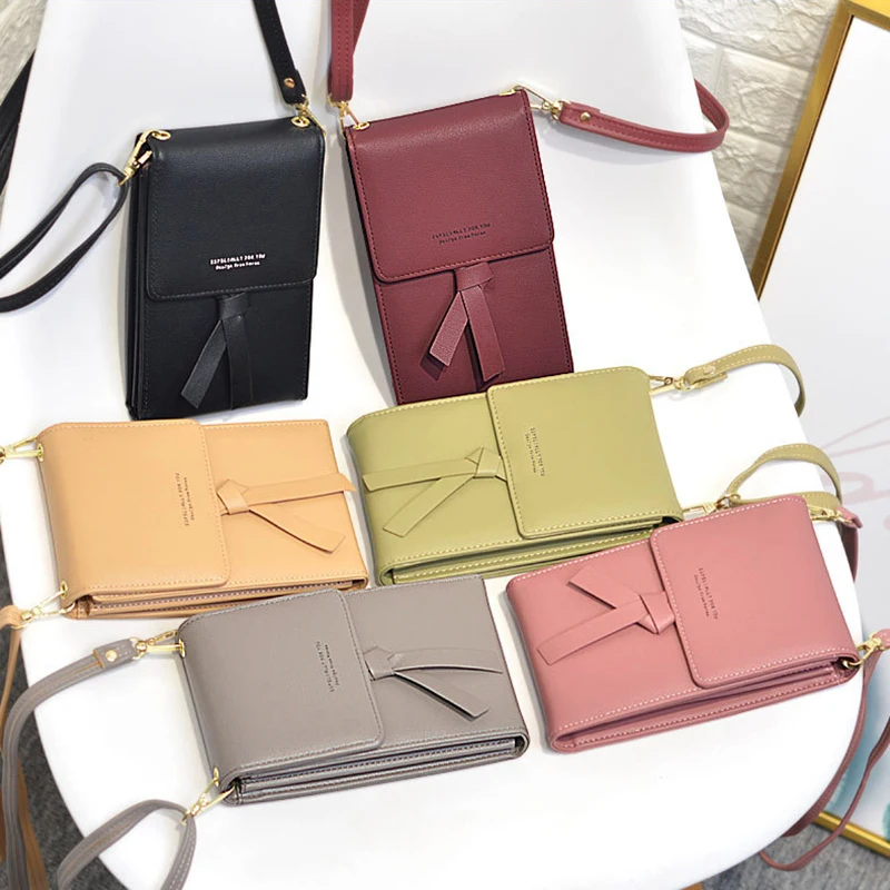مصغرة أكياس Crossbody للنساء حقائب مخلب الهاتف المحمول حقيبة محافظ الإناث بو أزياء والجلود حقيبة كتف السيدات محفظة للعملة