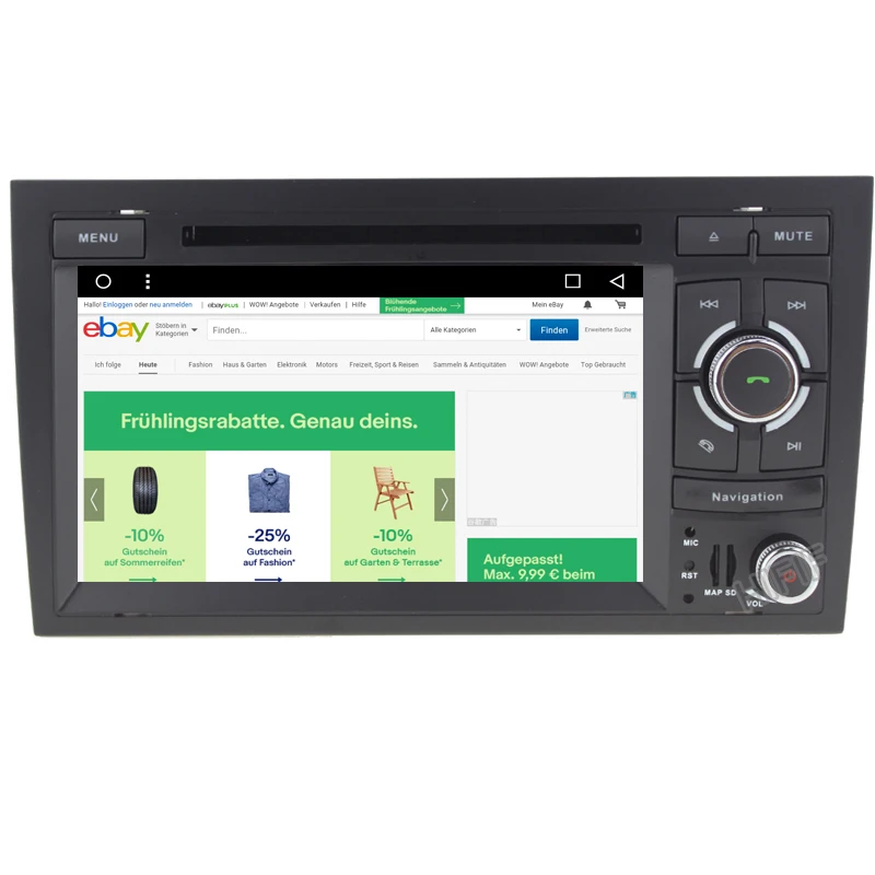 Автомобильный DVD плеер с емкостным экраном IPS PX6 Android 10 2 din для Audi A4 B6 B7 S4