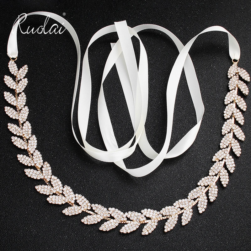 

New Handmade Crystal Wedding Belt Shiny Rhinestone Stones Rose Gold Bridal Sashes Jewelry Formal Wedding Evening Dress Belt FB1