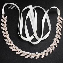New Handmade Crystal Wedding Belt Shiny Rhinestone Stones Rose Gold Bridal Sashes Jewelry Formal Wedding Evening Dress Belt FB1