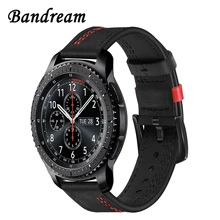 22 мм уникальный ремешок для часов из натуральной кожи для samsung gear S3/gear 2 Neo/Live Amazfit Pace/Stratos 2 быстросъемный ремешок для часов
