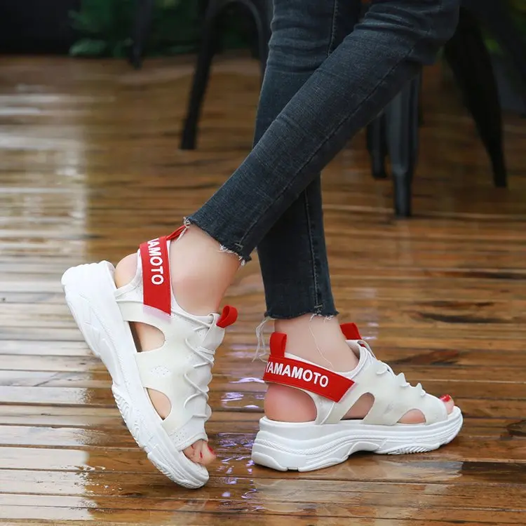 

Womens Sandals Cut Out Comfort Ladies Walking Flatform Shoes Summer Platform Flats Sandales Femme Slingbacks Sandalias Mujer