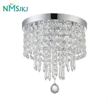 

Contemporary Circular Transparent Crystal 220V LED Ceiling Light for Living Room/Dining Room/ Corridor/ Entrance Bulbs Included