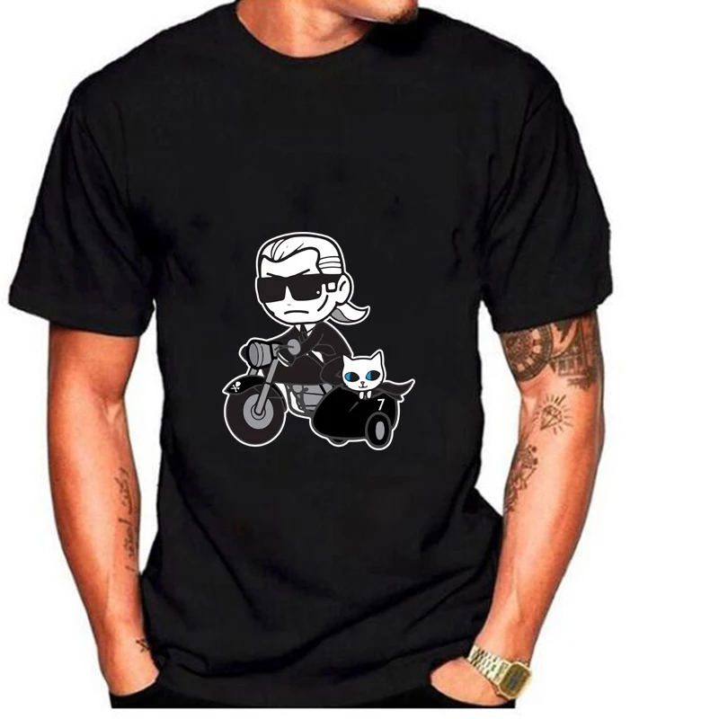 

Karl Lagerfeld Short Sleeve White Tee T-Shirt Cotton Women/Men Fashion Tshirts