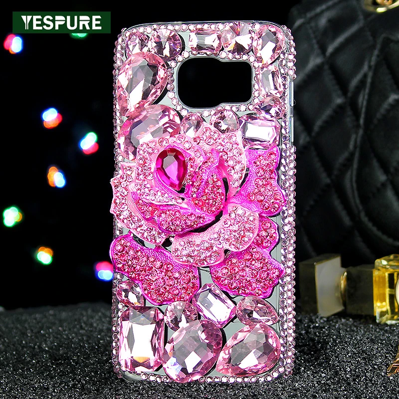 YESPURE Fancy luksusowe 3D kryształ diament BLING Case telefon pokrywa