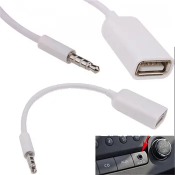 

500pcs/lot * 3.5mm Male AUX Audio Plug Jack to USB 2.0 Female Converter Cable Jack audio OTG
