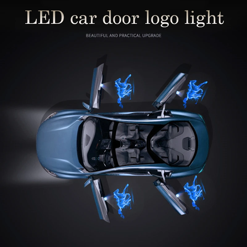 1 шт. Универсальный беспроводной Автомобильный Дверной светильник с логотипом, светодиодный лазерный проектор для BMW e46 e90 e39 e60 для Ford focus 2 chevrolet