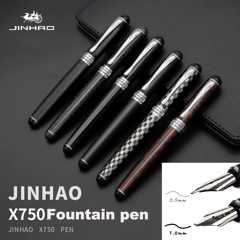 Jinhao X750 Средний перьевые ручки высокого качества Роскошные чернила ручка 0,5 мм Pluma Fuente Caligraphy ручка Penna Stilografica Pennino