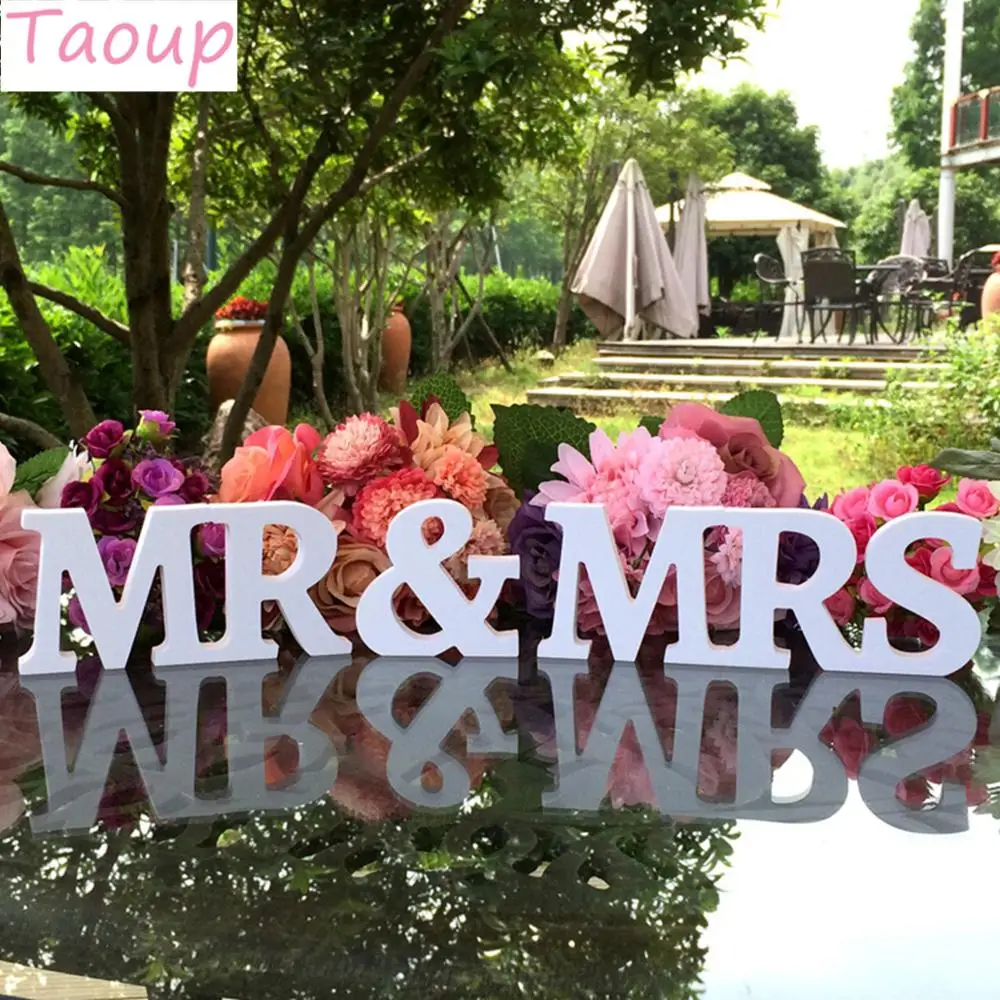 

Taoup Mr & Mrs Wooden Letters Home Decor Prop English Alphabet Letters Wood Rustic Wedding Events Accessories Sign Ornaments Hot