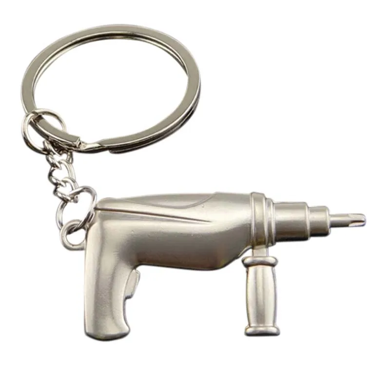 Emulational Electric Drill Car Keychain Keyring Creative Tools Key Ring
