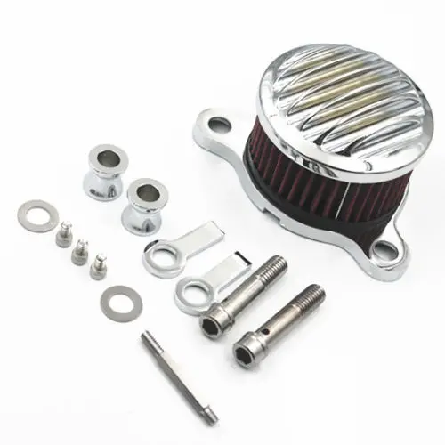 Motorcycle Chrome Grill Air Cleaner Filter Intake Filter For 2004 2014