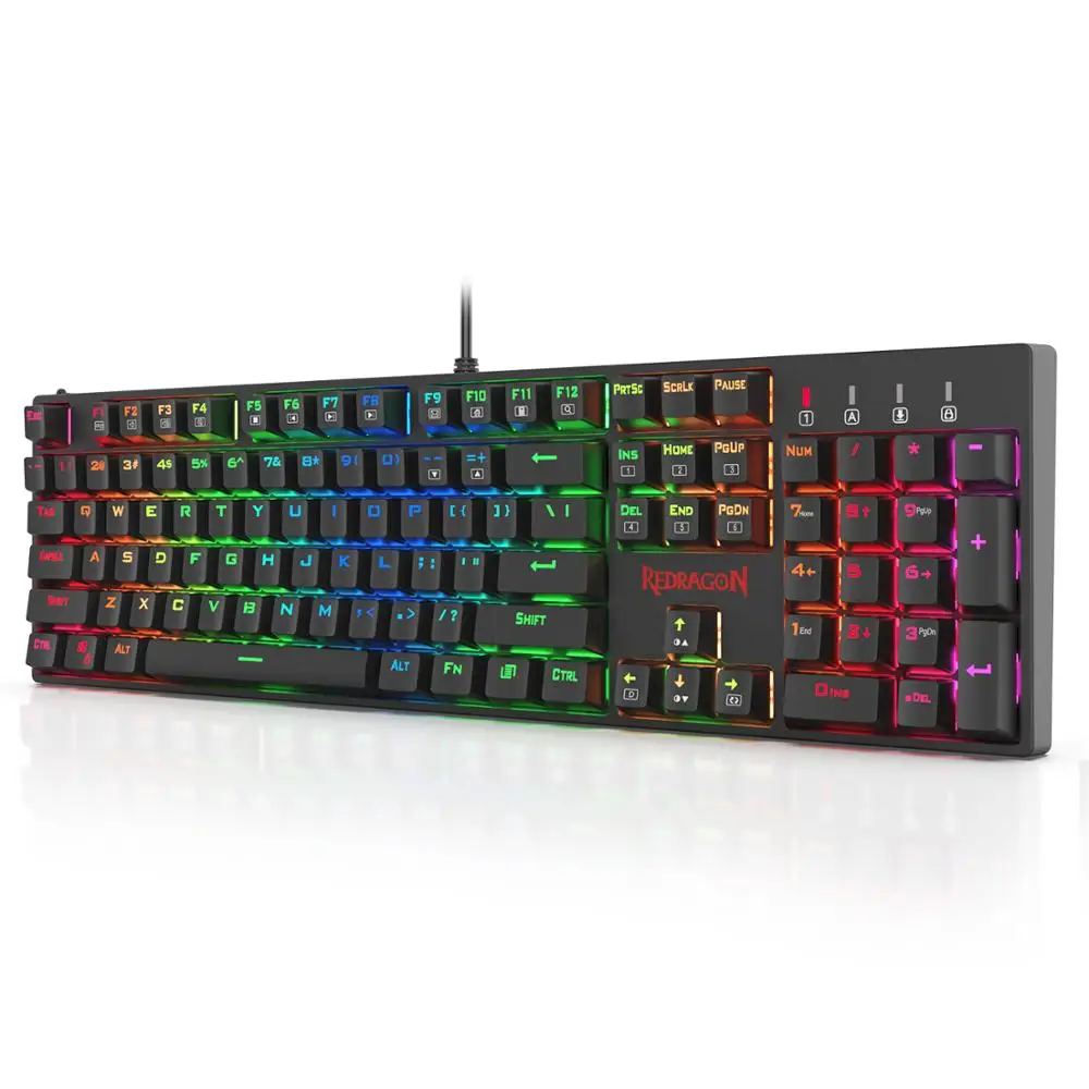 Redragon K582-BA комбинированная Проводная Механическая игровая клавиатура и игровая мышь M711 Cobra 10000 dpi 7 программируемых кнопок RGB светодиодный для CS