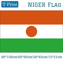 Нигер национальный флаг 90*150 см/60*90 см/15*21 см 3x5ft Печатный Баннер с латунные металлические отверстия флаг автомобиля