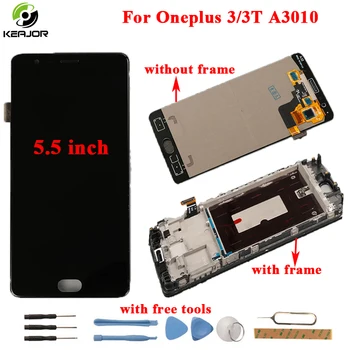 

for Oneplus 3 3T LCD Display+Touch Screen+Frame HD Tools Glass Panel Accessories Replacement For One plus 3T Three A3010 5.5''